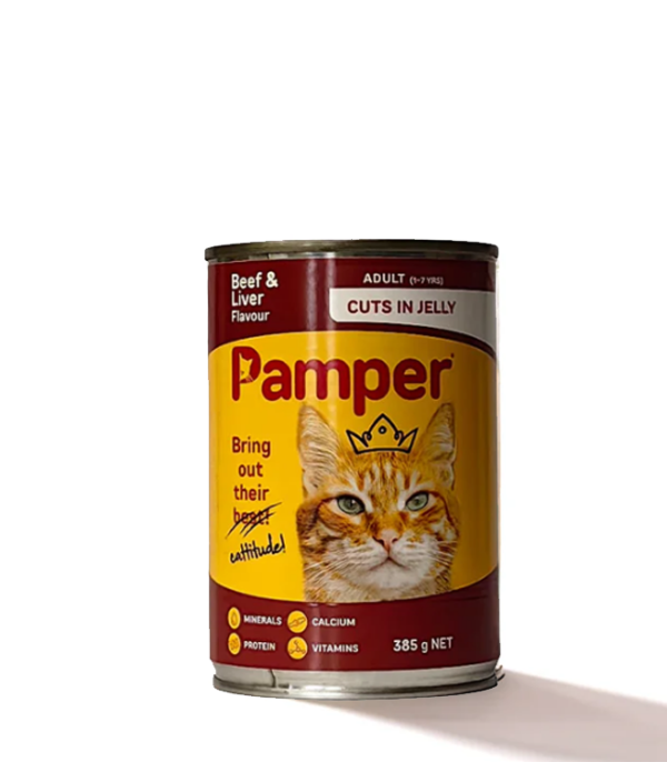 Pamper-Beef-Liver.png Pamper Cat Can - Beef & Liver 385g