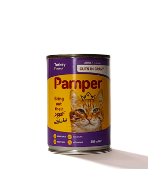 Pamper Cat Can - Turkey 385g