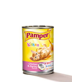 Pamper Kitten Chicken & Barley Wet Cat Food 400g